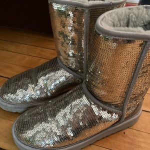 Silver Sparkle Ugg Boots